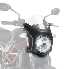 Puig Nose Fairing | Matte Black with Cl ear Screen | Suzuki SV 650 N 2016&gt;