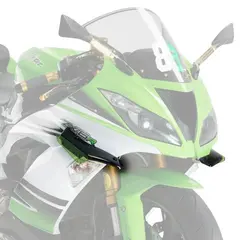 Puig Side Downforce Spoilers | Black/Gr een | Kawasaki ZX6-R 636 2019&gt;