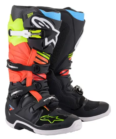 Alpinestars Tech 7 Støvler Svart/Rød/Gul