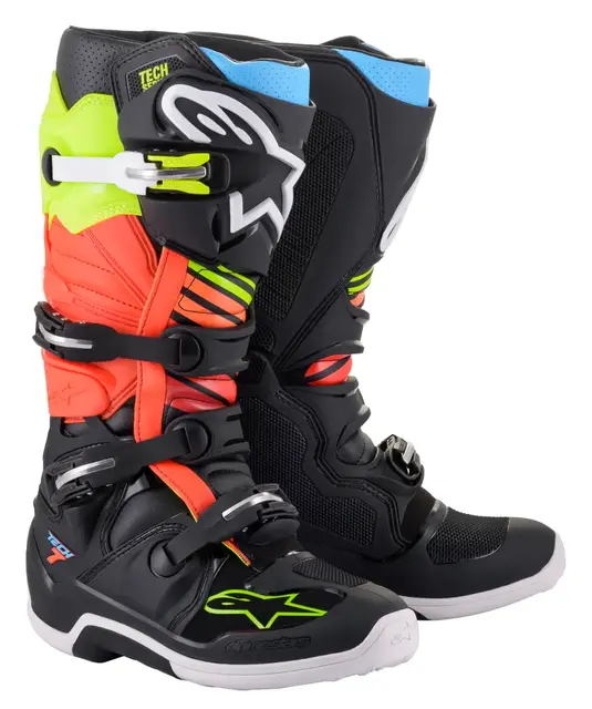 Alpinestars Tech 7 Støvler 48 Svart/Rød/Gul 