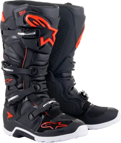 Alpinestars Tech 7 Enduro St&#248;vler 42 Vanntett DryStar - Sort/R&#248;d
