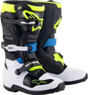 Alpinestars Tech 7S St&#248;vler Barn Sort/Hvit/Bl&#229;/Gul