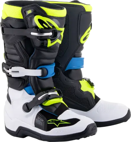 Alpinestars Tech 7S Støvler Barn Sort/Hvit/Blå/Gul