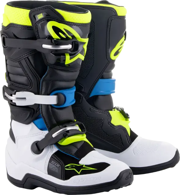 Alpinestars Tech 7S Støvler Barn 42 Sort/Hvit/Blå/Gul 
