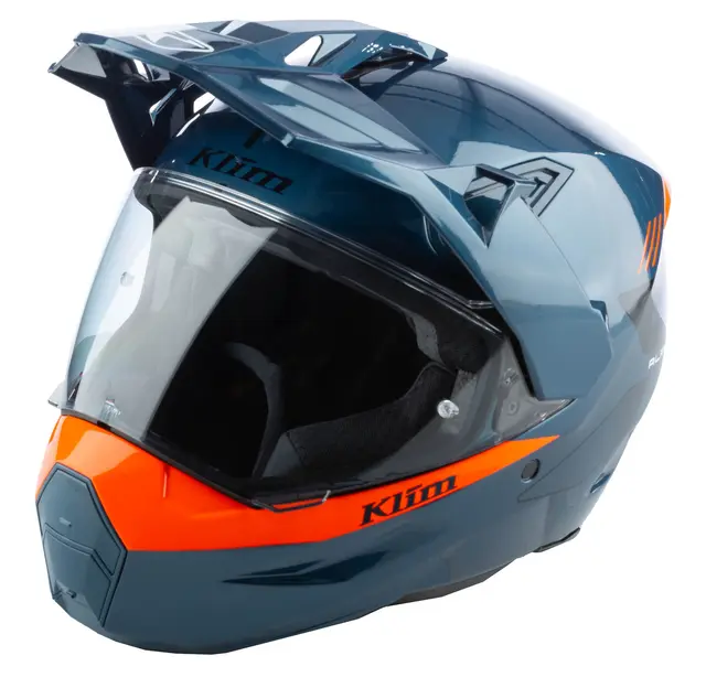 Klim X1 Alpha Hjelm XS Gloss Concept Petrol - Strike Orange 