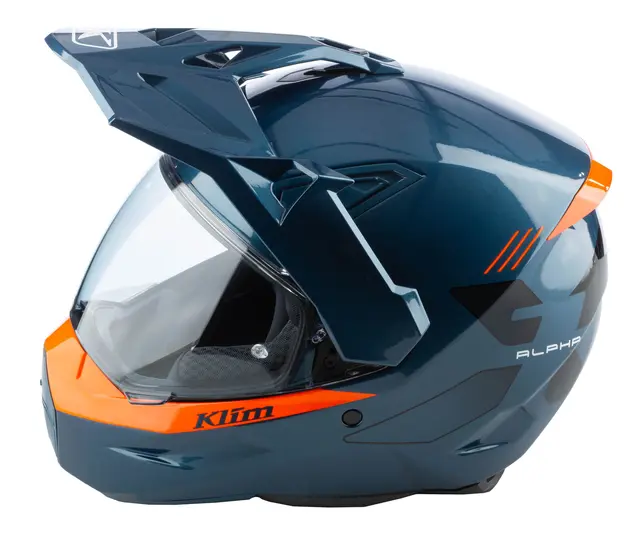 Klim X1 Alpha Hjelm XS Gloss Concept Petrol - Strike Orange 