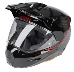 Klim X1 Alpha Hjelm XS Quanta Gloss Black - Fiery Red