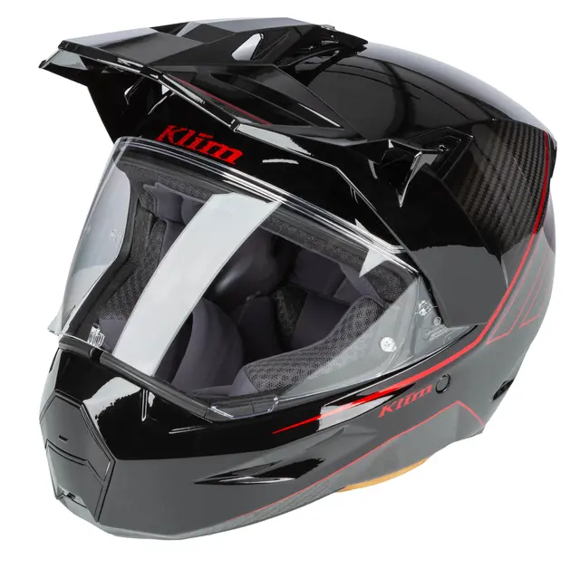 Klim X1 Alpha Hjelm XS Quanta Gloss Black - Fiery Red 