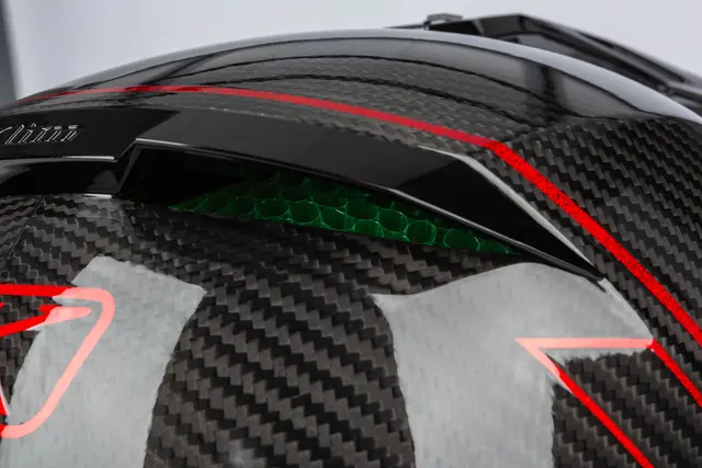 Klim X1 Alpha Hjelm XS Quanta Gloss Black - Fiery Red 