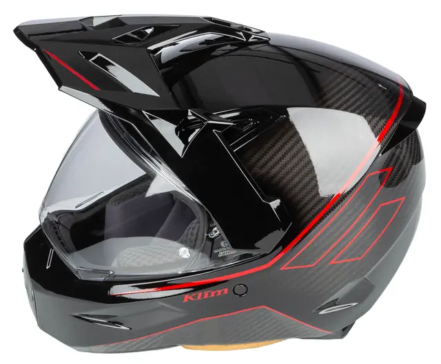 Klim X1 Alpha Hjelm XS Quanta Gloss Black - Fiery Red 