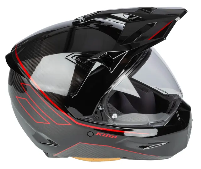 Klim X1 Alpha Hjelm XS Quanta Gloss Black - Fiery Red 