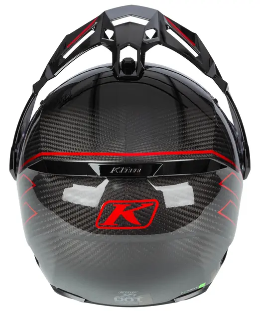 Klim X1 Alpha Hjelm XS Quanta Gloss Black - Fiery Red 