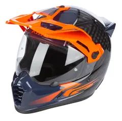 KLIM KRIOS PRO Hjelm XS Echo Gloss Black-Striking Orange-Petrol