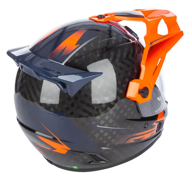 KLIM KRIOS PRO Hjelm XS Echo Gloss Black-Striking Orange-Petrol 