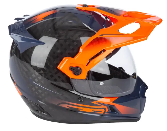 KLIM KRIOS PRO Hjelm XS Echo Gloss Black-Striking Orange-Petrol 