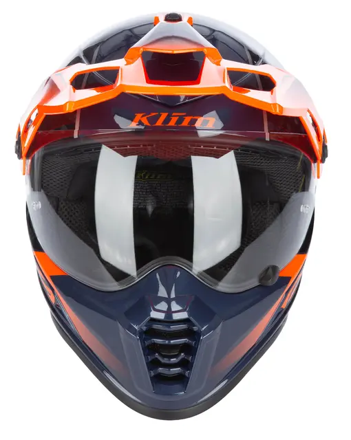 KLIM KRIOS PRO Hjelm XS Echo Gloss Black-Striking Orange-Petrol 