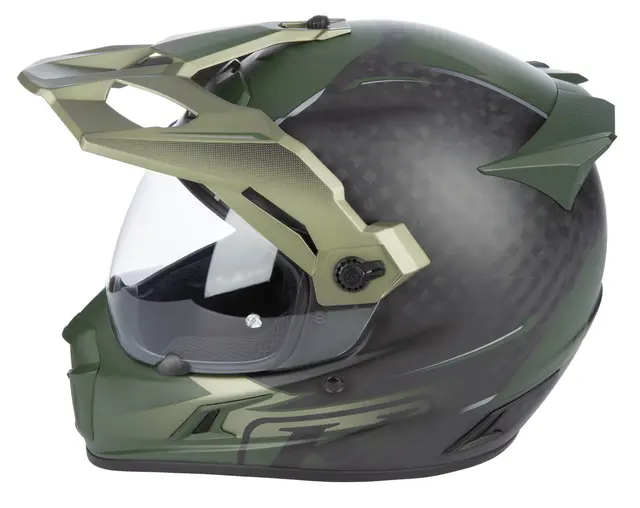 KLIM KRIOS PRO Hjelm XS Echo Matte Black-Rifle Green-Oil Green 