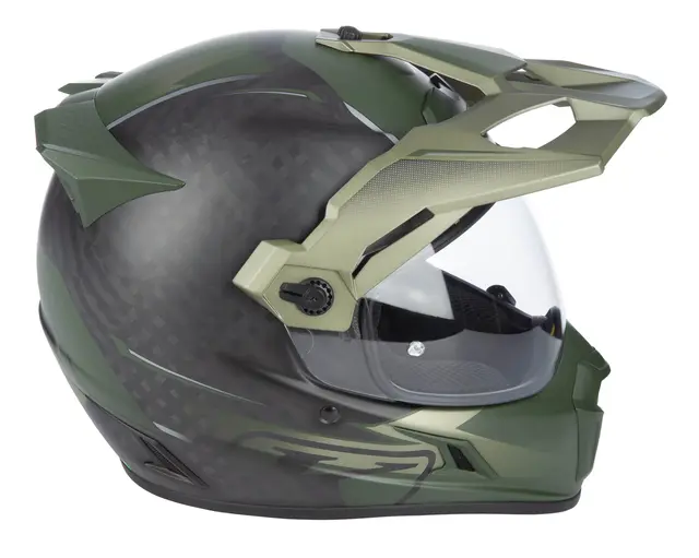 KLIM KRIOS PRO Hjelm XS Echo Matte Black-Rifle Green-Oil Green 