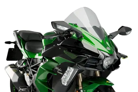 Puig Side Downforce Spoilers | Black/Gr een | Kawasaki Ninja H2 SX 2018&gt;2019