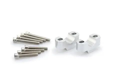 Puig Handlebar Risers - 20mm Rise S&#248;lv