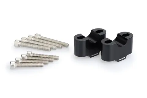 Puig Handlebar Risers - 30mm Rise Sort