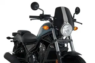 Puig Naked Sport Screen - Sort Honda CMX 500 Rebel S 2020&gt;2022