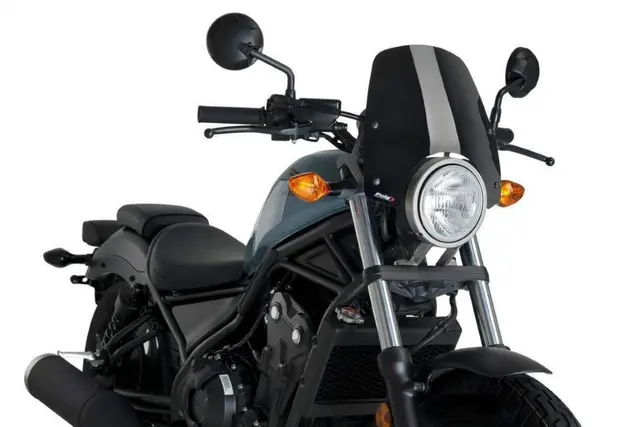 Puig Naked Sport Screen - Sort Honda CMX 500 Rebel S 2020>2022 