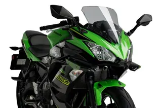 Puig Side Downforce Spoilers | Black/Gr een | Kawasaki Ninja 650 2017>2019