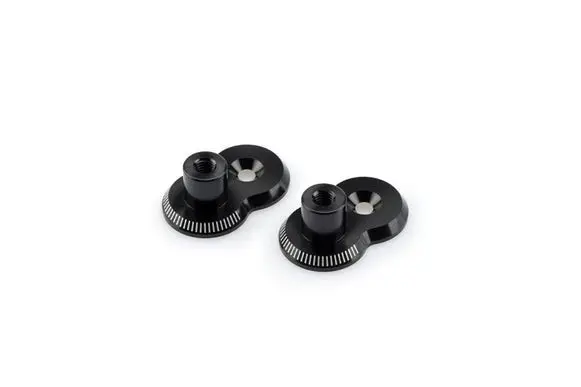 Puig 20mm Footpeg Adjustable Adapter kit Sort Anodised Aluminium -  Honda NC 