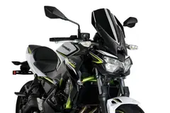 Puig Naked Touring Screen | Black (Opaq ue) | Kawasaki Z 650 2020&gt;