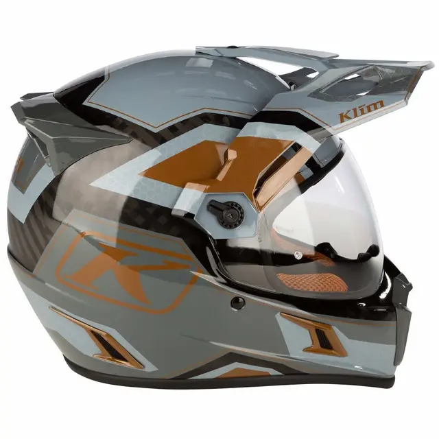 KLIM KRIOS PRO ECE Hjelm M Karbon - Koroyd Rally Metallic Bronze 
