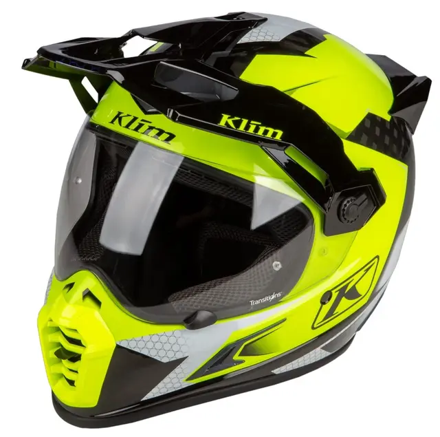KLIM KRIOS PRO ECE Hjelm 3XL Karbon - Koroyd Charger Hi-Vis 
