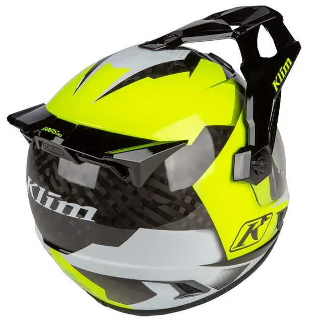 KLIM KRIOS PRO ECE Hjelm 3XL Karbon - Koroyd Charger Hi-Vis 