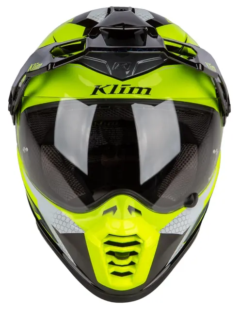 KLIM KRIOS PRO ECE Hjelm 3XL Karbon - Koroyd Charger Hi-Vis 