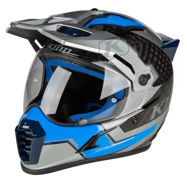 KLIM KRIOS PRO ECE Hjelm 2XL Karbon - Koroyd Ventura Electric Blue 
