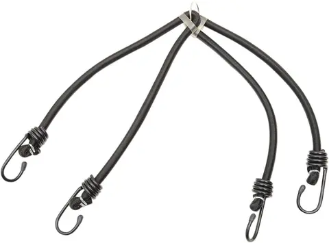 Parts Unlimited Bungee Cord Blk 24"4 Ho Bungee Cord 4 Hooks 24" Black