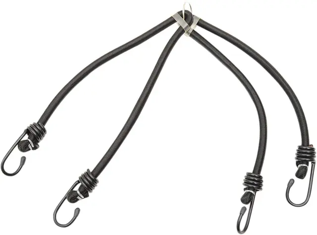Parts Unlimited Bungee Cord Blk 24"4 Ho Bungee Cord 4 Hooks 24" Black 