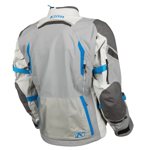 KLIM Badlands Pro Motorsykkel Jakke S Cool Gray - Electric Blue Lemonade 