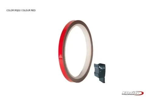 Puig Rim Tape with Applicator | Reflect ive Red