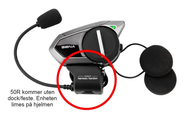 SENA 50R Intercom Mesh kommunikasjon - Harman Kardon Lyd 