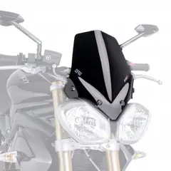 Puig Sport Screen | Black (Opaque) | Tr iumph Speed Triple 1050 2011&gt;2015