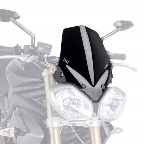 Puig Sport Screen | Black (Opaque) | Tr iumph Speed Triple 1050 2011&gt;2015