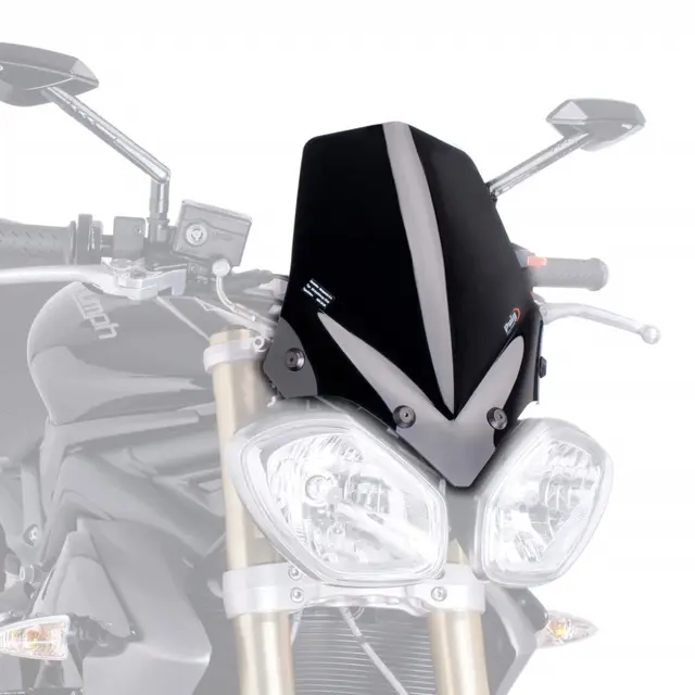 Puig Sport Screen | Black (Opaque) | Tr iumph Speed Triple 1050 2011>2015 