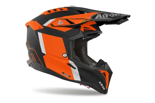 Airoh Aviator 3 Cross Hjelm XS Glory Matt Oransje 