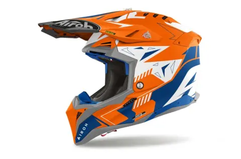 Airoh Aviator 3 Cross Hjelm Spin Matt Oransje Fluo
