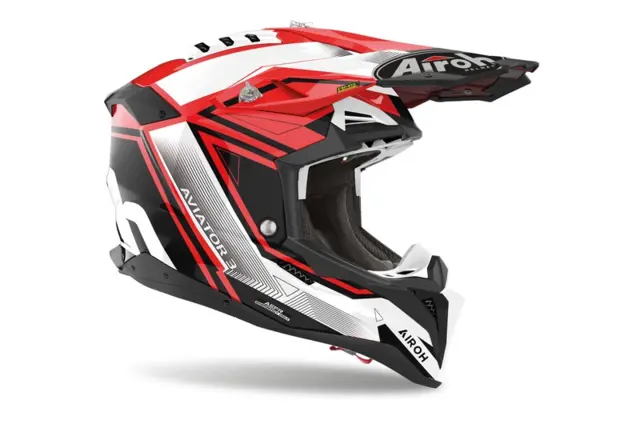 Airoh Aviator 3 Cross Hjelm XS League Rød 
