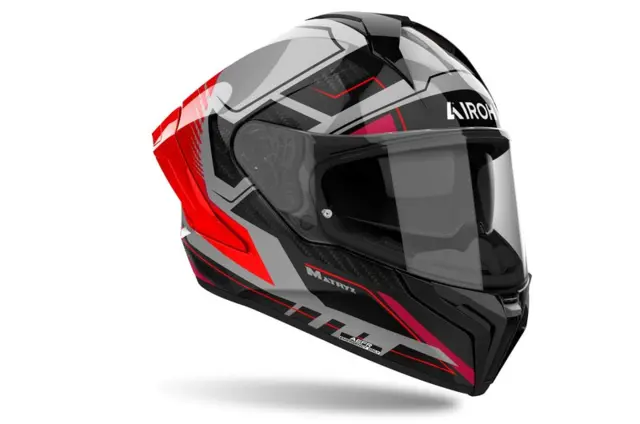 Airoh Matryx Motorsykkel Hjelm XS Grå/Rød 