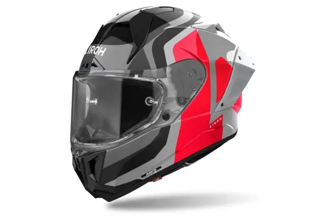 Airoh GP 800 Motorsykkel Hjelm XS Competition - Grå/Rød 