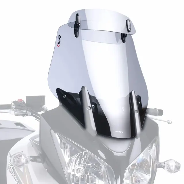 Puig Touring Screen with Visor | Light Smoke | Suzuki DL 650 V-Strom 2004>2011 