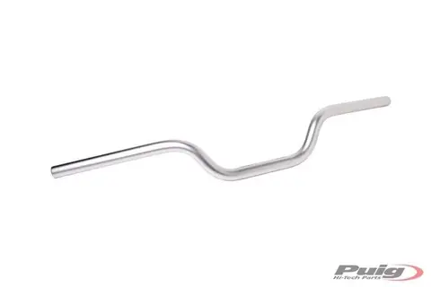 Puig Handlebar 22mm Cylindrical 76mm Ri se | Silver